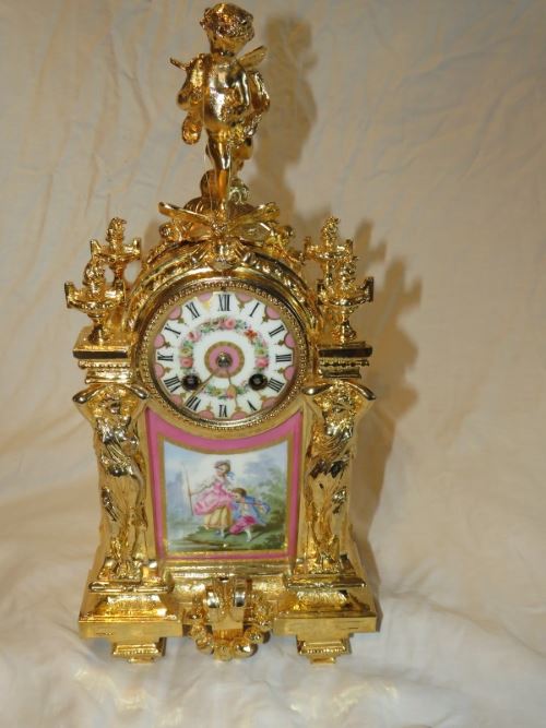 French clock regilded