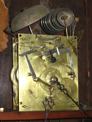 Early 18th century antique clock movement