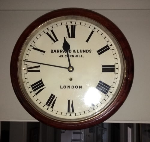 Fusee wall clock repaired and painted
