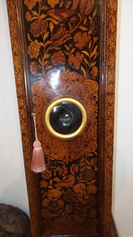 Dutch Marquetry clock trunk with bullseye