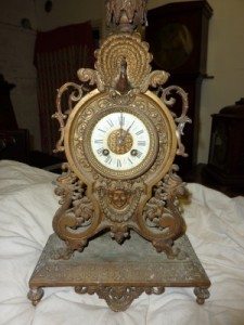 Gilt clock before restoration