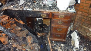 Fire damaged desk a claim can be made