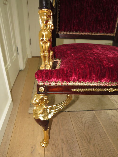 Showing detail of restored chair
