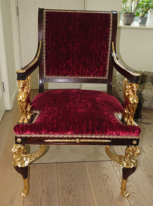 Empire period chair now restored
