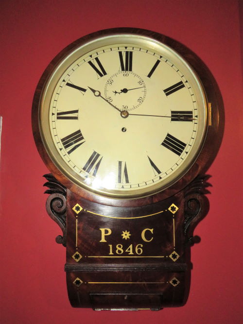 Fine English fusee clock after restoration work
