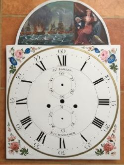Damage dial after restoration painted in the naive style
