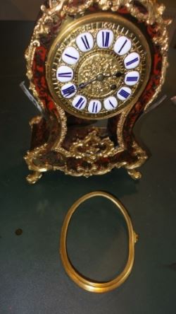 Boulle clock before restoration