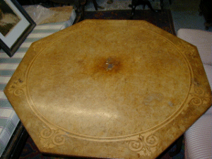 Antique table before restoration